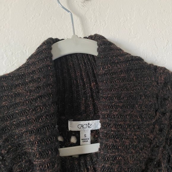 Cache Open Knit Sleeveless Turtleneck Sweater Top - Picture 9 of 11